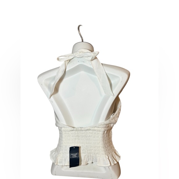 NWT Abercrombie & Fitch White Tie Halter Top - Size S - Picture 2 of 5
